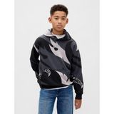 Gap Erkek Çocuk Gri Relaxed Gap Logo Kapüşonlu Sweatshirt
