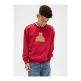 GAP Erkek Çocuk Kırmızı Brannan Bear Logo Sweatshirt
