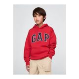 GAP Erkek Çocuk Kırmızı Gap Logo Relaxed Havlu Kumaş Sweatshirt