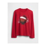 GAP Erkek Çocuk Kırmızı Grafik Baskılı T-Shirt