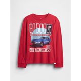 Gap Erkek Çocuk Kırmızı Relaxed Grafik Baskılı T-Shirt - XS