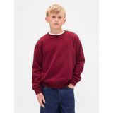Gap Erkek Çocuk Kırmızı Vintagesoft Relaxed Bisiklet Yaka Sweatshirt - XS