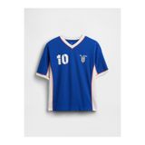 GAP Erkek Çocuk Kobalt Mavisi Oversized Jersey T-Shirt