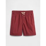 Gap Erkek Çocuk Koyu Kırmızı Keten Karışımlı Relaxed Şort - 8 Yaş