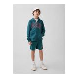 GAP Erkek Çocuk Koyu Yeşil Relaxed Logo Fransız Havlu Kumaş Pull-On Şort
