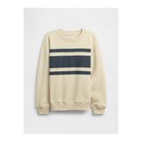 GAP Erkek Çocuk Krem Vintage Soft Çizgili Sweatshirt
