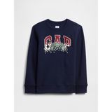 Gap Erkek Çocuk Lacivert Crewneck Grafik Baskılı Sweatshirt - XS