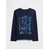 Gap Erkek Çocuk Lacivert Grafik Baskılı T-Shirt - 4 - 5 Yaş