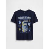 Gap Erkek Çocuk Lacivert Grafik Baskılı T-Shirt - 6 - 7 Yaş