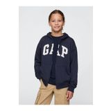 GAP Erkek Çocuk Lacivert Kids Relaxed Logo Fermuarlı Sweatshirt