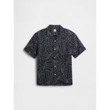 Gap Erkek Çocuk Lacivert Kids Textured Vacay Gömlek - 4 - 5 Yaş