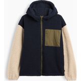 Gap Erkek Çocuk Lacivert Relaxed Colorblock Sherpa Sweatshirt - M