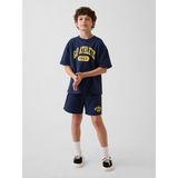 Gap Erkek Çocuk Lacivert Relaxed Pull-On Fransız Havlu Kumaş Şort - 12 Yaş