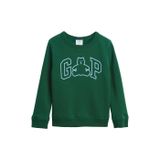 GAP Erkek Çocuk Logolu Bisiklet Yaka Sweatshirt, Evergreen Glamour, 2 Yıl
