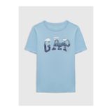 GAP Erkek Çocuk Mavi Grafik Baskılı T-Shirt