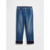 Gap Erkek Çocuk Mavi Original Straight Astarlı Çizgili Jean Pantolon - 8 Yaş