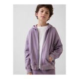 GAP Erkek Çocuk Mor VintageSoft Relaxed Fermuarlı Sweatshirt
