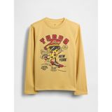 GAP Erkek Çocuk Sarı Grafik Baskılı T-Shirt