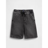 Gap Erkek Çocuk Siyah Kids Pull-On Loose Eşofman Altı Jean Şortlar - 4 - 5 Yaş