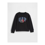 GAP Erkek Çocuk Siyah Relaxed Logo Sweatshirt