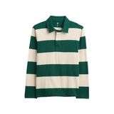 Gap Erkek Çocuk Uzun Kollu Rugby Polo, Yeşil Çizgili, XL