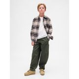 Gap Erkek Çocuk Yeşil Brushed Easy Kargo Baggy Pantolon - 6 - 7 Yaş