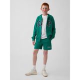 Gap Erkek Çocuk Yeşil Relaxed Gap Grafik Fransız Havlu Kumaş Pull-On Şort - 8 Yaş