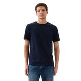GAP Erkek Everyday Soft Bisiklet Yaka Tişört Tişört, Duvar halısı deniz mavisi, S