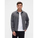 Gap Erkek Gri Boxy Fit Flannel Gömlek - XL