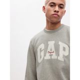 GAP Erkek Gri Gap Logo Bisiklet Yaka Sweatshirt