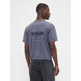 Gap Erkek Gri Heavyweight Crop Grafik T-Shirt - XS