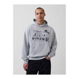 GAP Erkek Gri Jean-Michel Basquiat Heavyweight Sweatshirt
