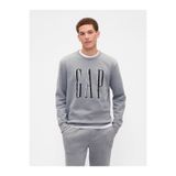 GAP Erkek Gri Logo Fleece Sweatshirt