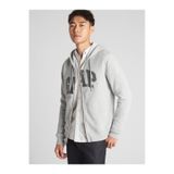 GAP Erkek Gri Logo Kapüşonlu Sweatshirt