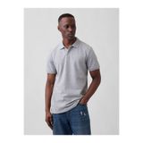 GAP Erkek Gri Logo Piqué Polo Yaka T-Shirt