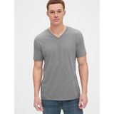 Gap Erkek Gri Pamuklu Jersey V Yaka T-Shirt - XL