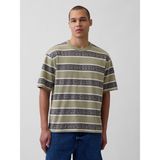 Gap Erkek Haki Keith Haring Oversized Çizgili T-Shirt - Yeşil - M