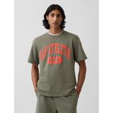 Gap Erkek Haki Relaxed Fransız Havlu Kumaş Grafik Baskılı T-Shirt - Yeşil - 2XL