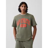 Gap Erkek Haki Relaxed Fransız Havlu Kumaş Grafik Baskılı T-Shirt - Yeşil