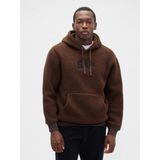 Gap Erkek Kahverengi Relaxed Gap Logo Sherpa Knit Sweatshirt - 2XL
