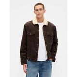Gap Erkek Kahverengi Sherpa-Astarlı Icon Kadife Ceket