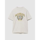 GAP Erkek Kırık Beyaz Everyday Soft Relaxed Grafik Baskılı T-Shirt