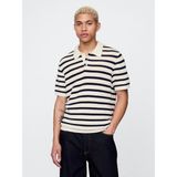 GAP Erkek Kırık Beyaz Örgü Polo T-Shirt