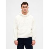 GAP Erkek Kırık Beyaz Oversized Logo Sweatshirt