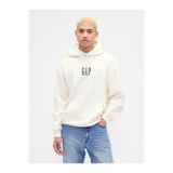 GAP Erkek Kırık Beyaz VintageSoft Oversized Mini-Logo Sweatshirt