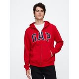 Gap Erkek Kırmızı Gap Logo Fermuarlı Fransız Havlu Kumaş Sweatshirt - XS