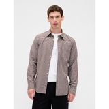 Gap Erkek Kırmızı Kareli Oxford Gömlek - XS