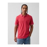 GAP Erkek Kırmızı Logo Piqué Polo Yaka T-Shirt