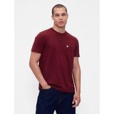 Gap Erkek Kırmızı Organik Pamuk Cepli T-Shirt
