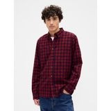 Gap Erkek Kırmızı Standard Fit Oxford Gömlek - XS